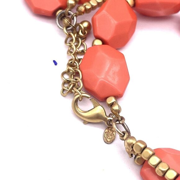 Premier Design 3-Stand Chunky Faceted Gem Stone Necklace Lobster Closure 2" - Picture 3 of 3